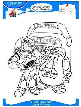 Çocuklar İçin Oyuncak Hikayesi Boyama Sayfaları 